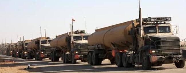 US military oil tank trucks